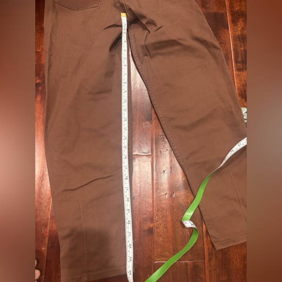 H&M Two High-Waisted Cropped Barrel Leg Jeans, Brown and Tan - Picture 6 of 14